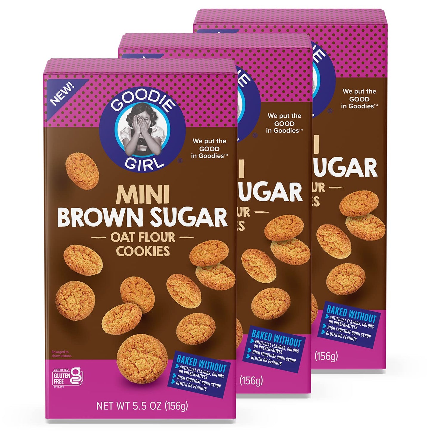 Goodie Girl, Mini Brown Sugar Cookie Snack Packs | Gluten Free, Peanut Free | 100 Calories (10 Pack)