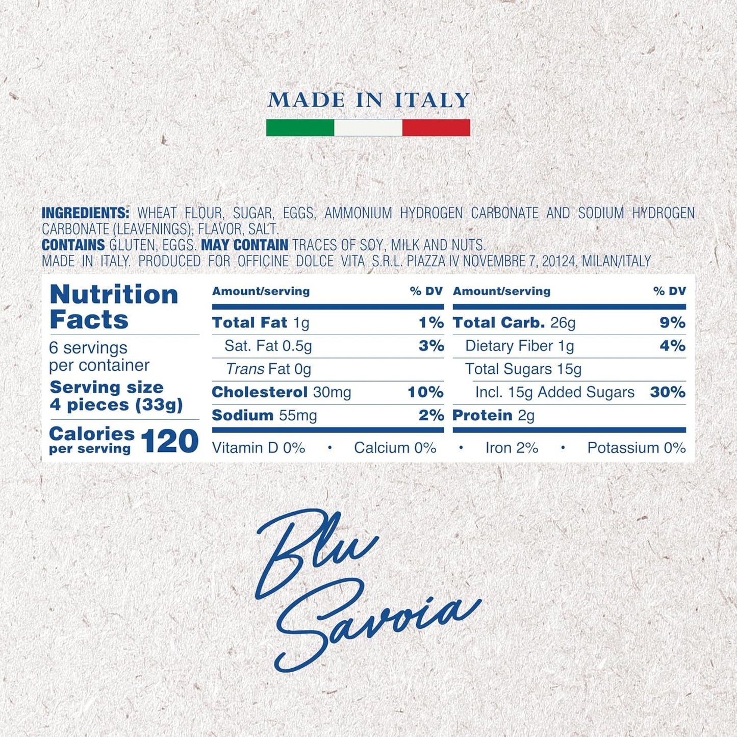 Indulge in Authentic Italian Delight with Maestro Massimo Savoiardi Ladyfingers - Perfect for Tiramisu, Cakes, and Desserts - 7.05 Oz (200 Gr) - Big Mart USA