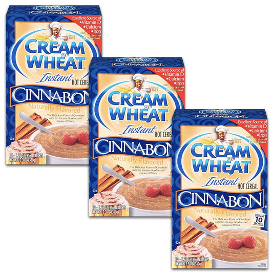 Cream of Wheat, Cinnabon Flavored, 10Ct Box, 12.3Oz (Pack of 3)