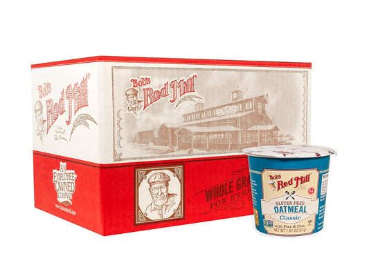 Bob'S Red Mill Classic Oatmeal Cup, 1 Cup (Pack of 12) - Non GMO, Organic, Whole Grain, Vegan, Kosher - Big Mart USA