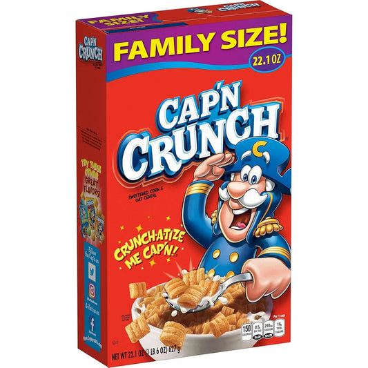 Cap'n Crunch Original Cereal, 22.1 oz Box - Big Mart USA