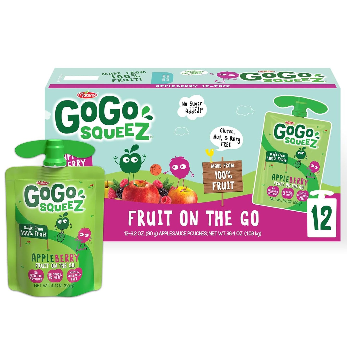 Gogo Squeez Applesauce, Apple Cinnamon, 3.2 Oz, 4 Ct