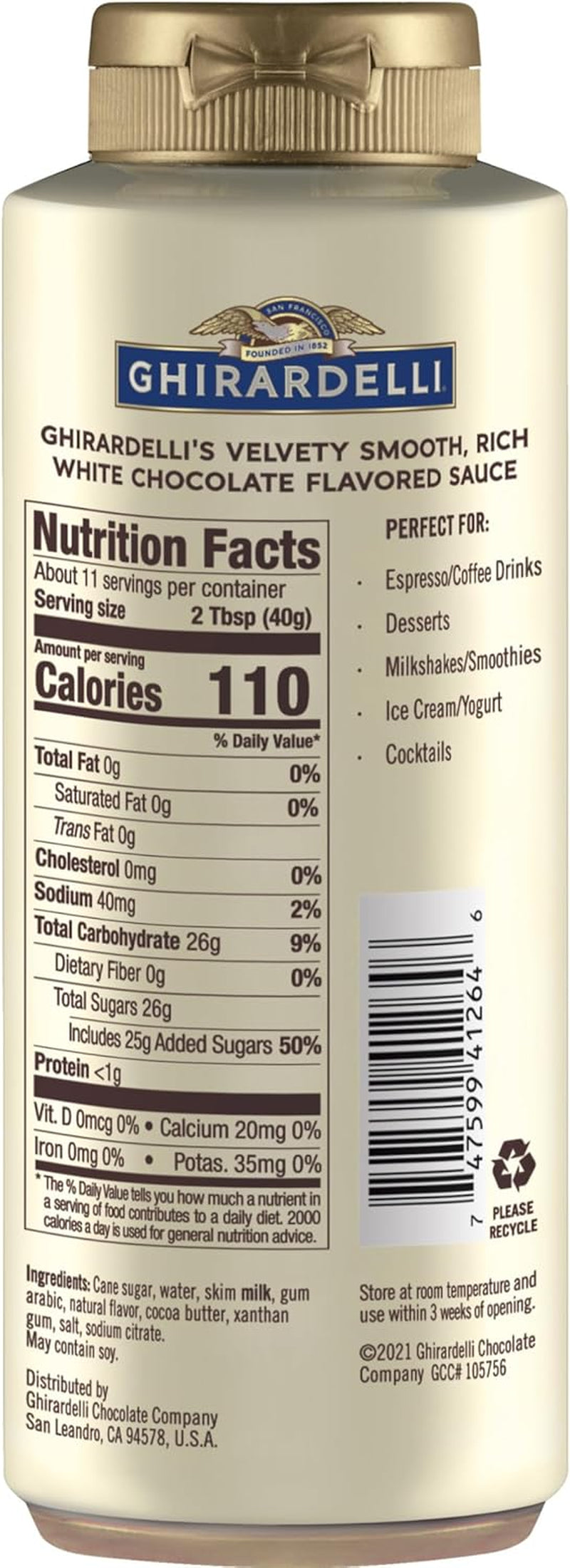 Ghirardelli Squeeze Bottles - Caramel, Chocolate & White Chocolate - Set of 3