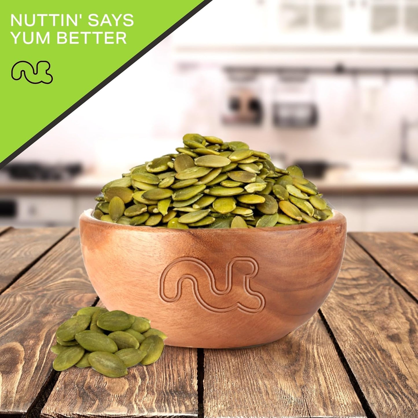 NUT CRAVINGS - Roasted & Unsalted Pumpkin Seeds, Pepitas, No Shell (16Oz - 1 LB) Packed Fresh in Resealable Bag - Nut Snack - Healthy Protein Food, All Natural, Keto Friendly, Vegan, Kosher - Big Mart USA