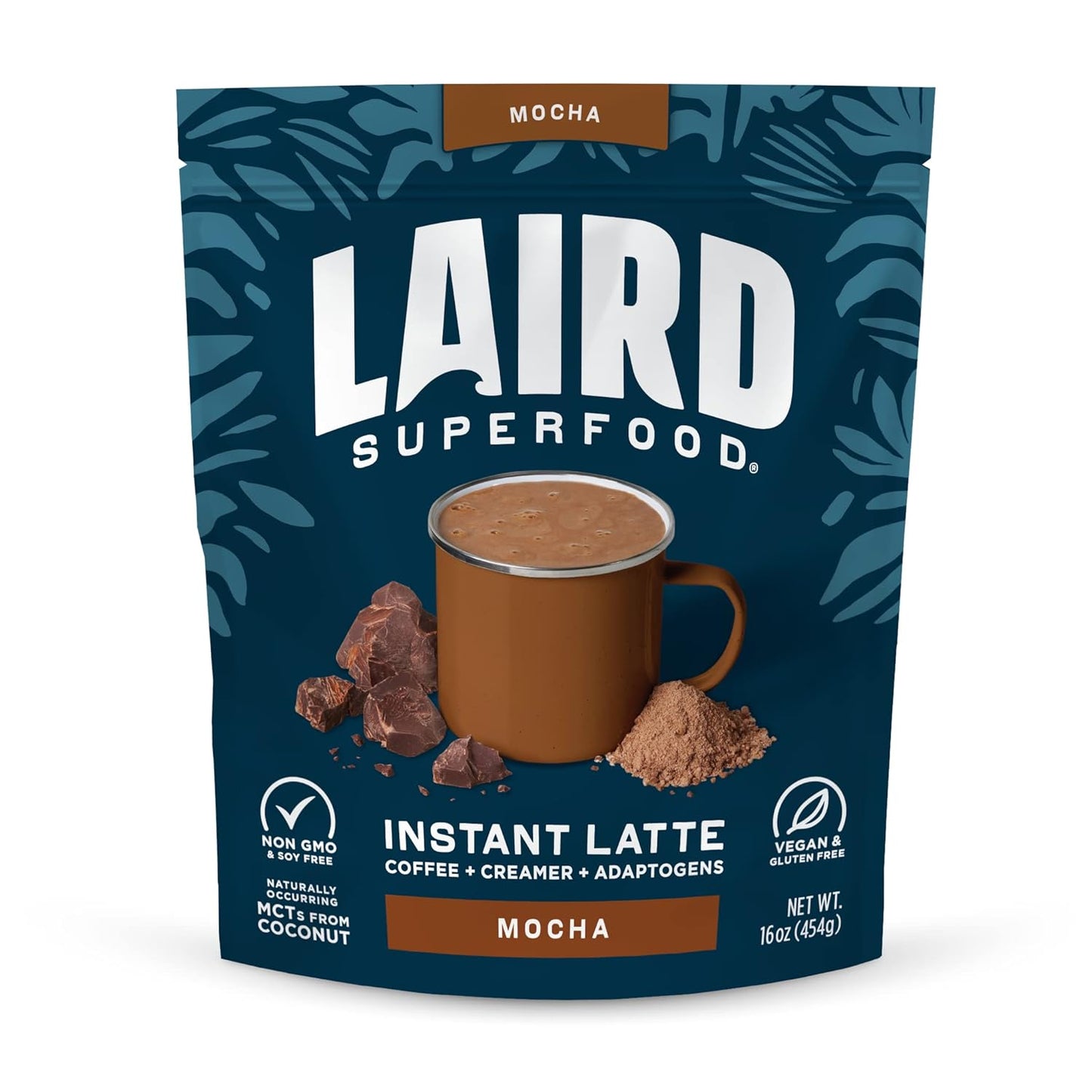 Laird Superfood Instant Latte Sweet & Creamy, Non-Dairy, Superfood Creamer, Gluten Free, Non-Gmo, Vegan, 15Pk Sachets