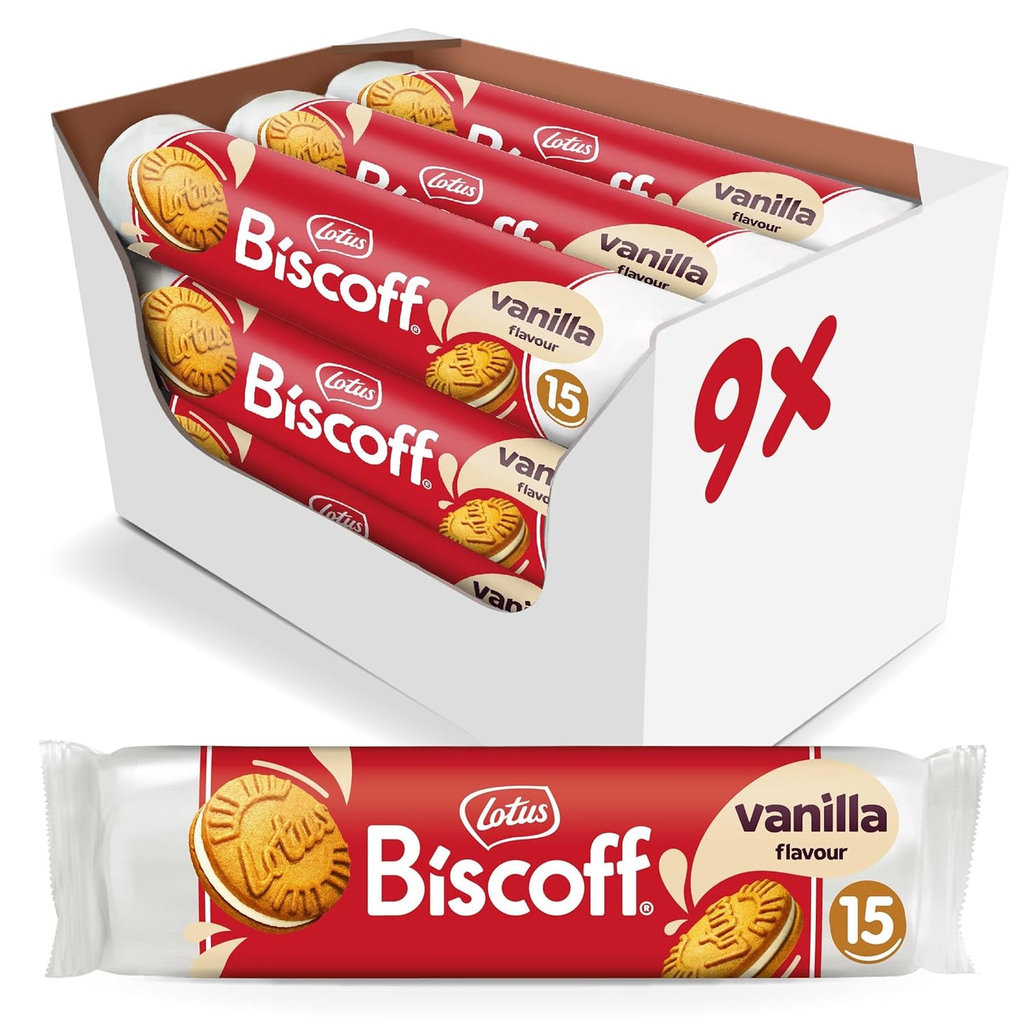 Lotus Biscoff Sandwich Cookies, Biscoff Cream, 22 Cookies per Pack, 7.76 Ounce
