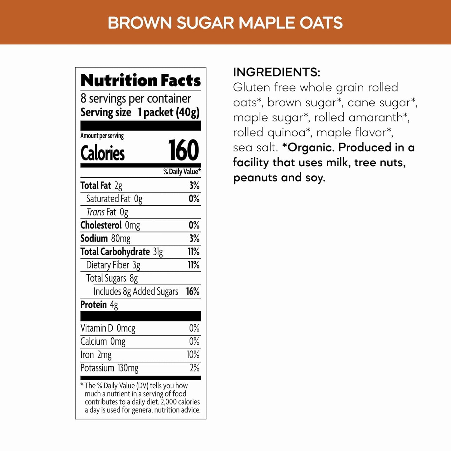 Nature'S Path Organic Brown Sugar Maple Oatmeal, 11.3 Oz (Pack of 6), Gluten Free, Non-Gmo