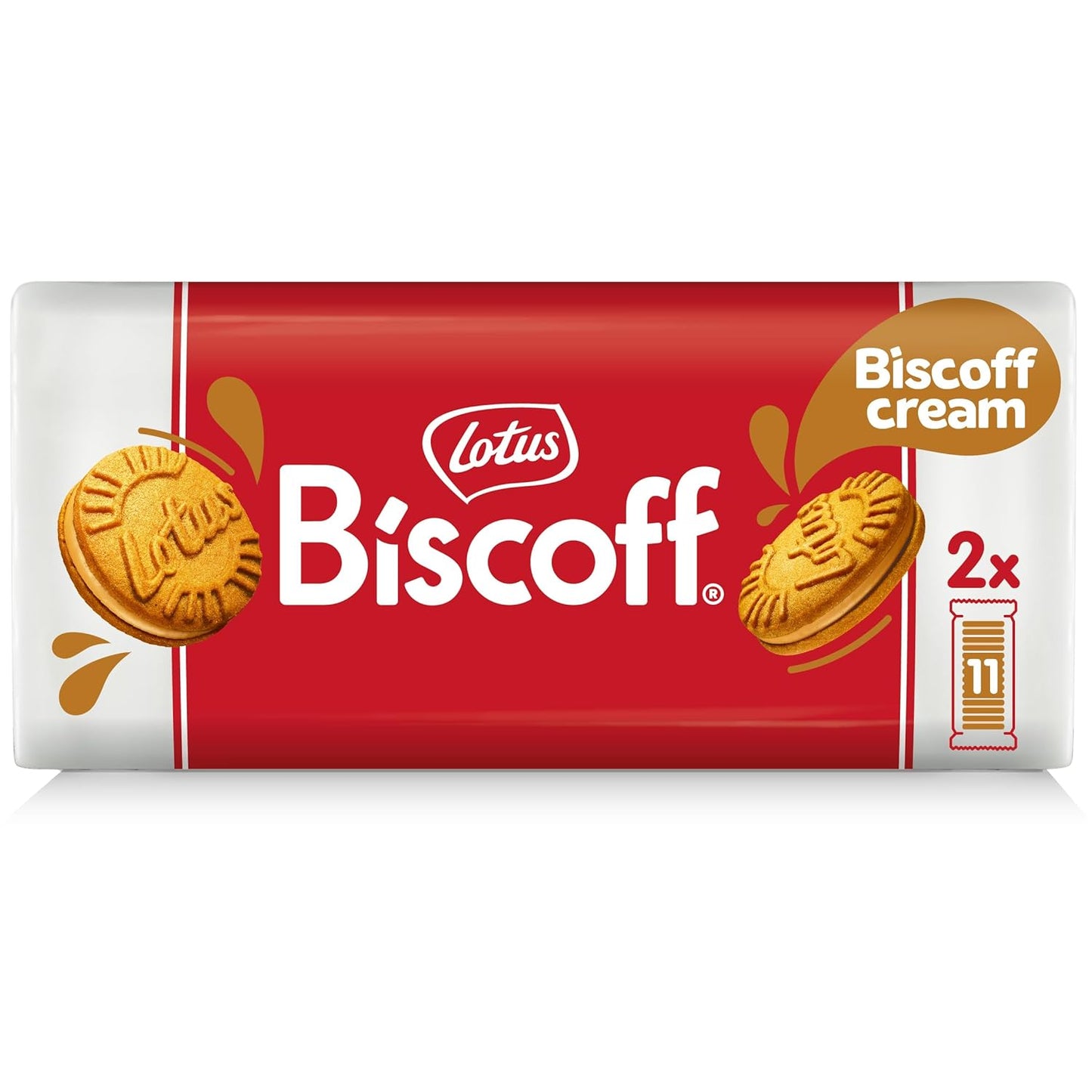Lotus Biscoff Sandwich Cookies, Biscoff Cream, 22 Cookies per Pack, 7.76 Ounce