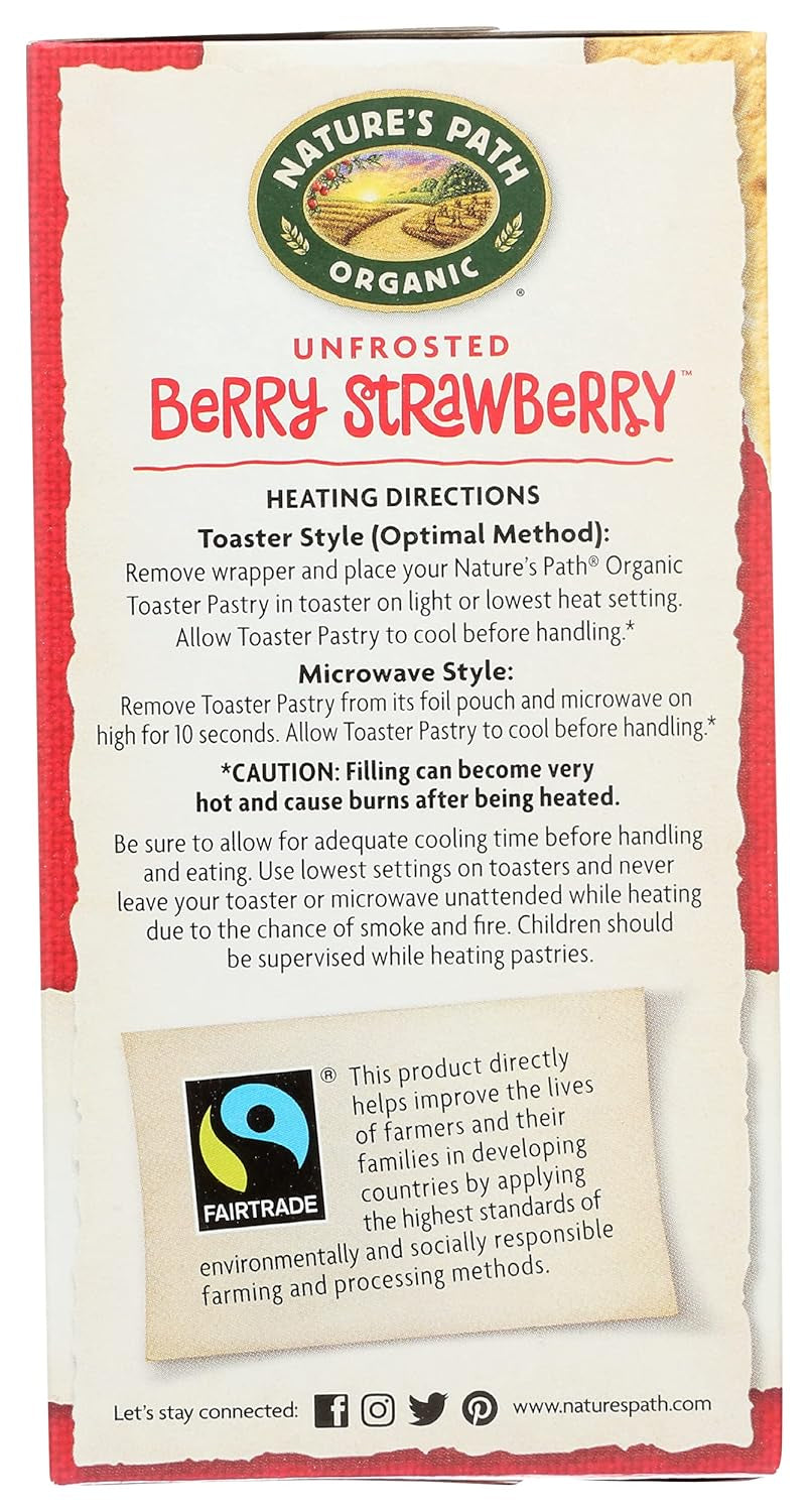 Nature'S Path Toaster Pastries, Strawberry Un-Frosted, 6 Ct