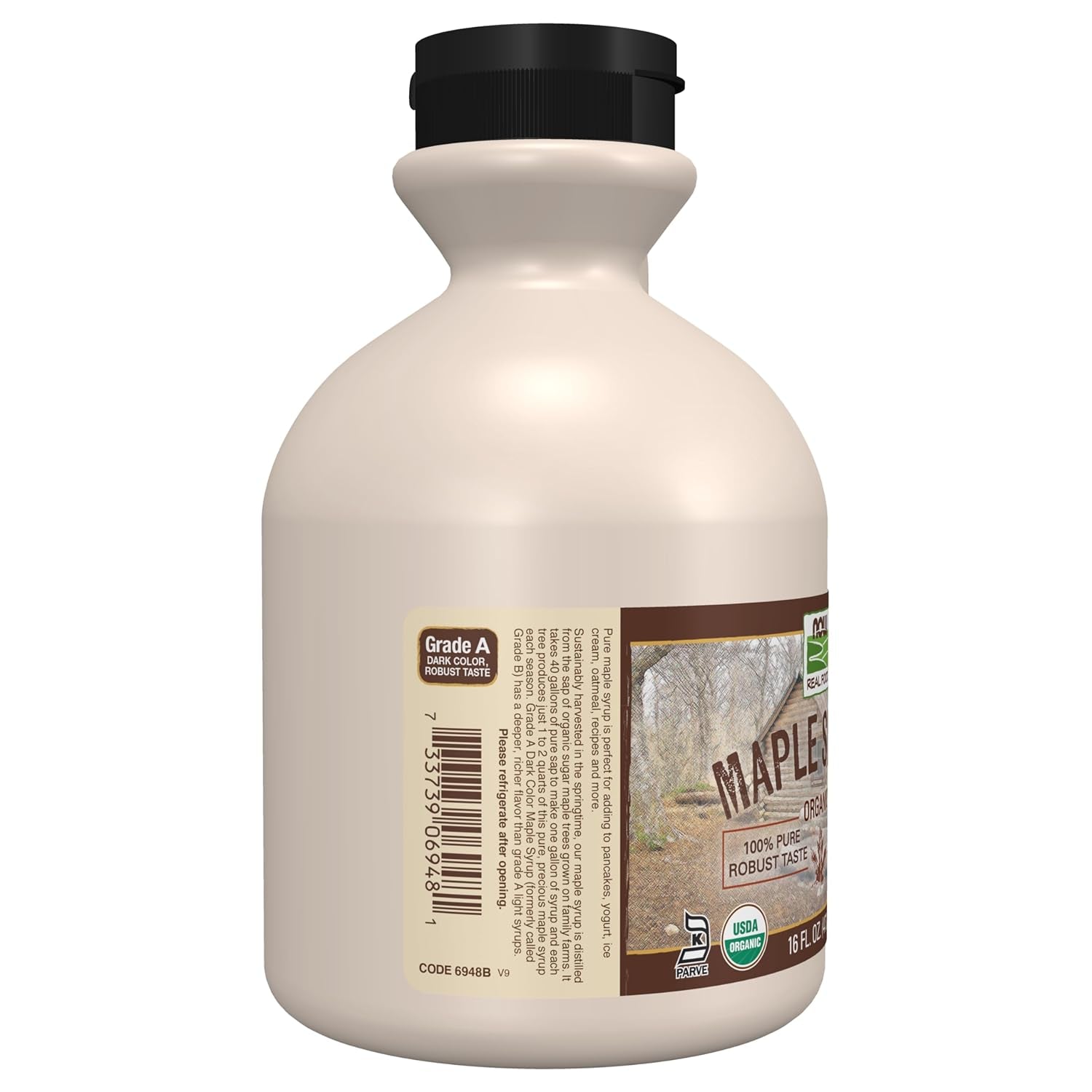 NOW Foods, Certified Organic Maple Syrup, Grade a Dark Color, Certified Non-Gmo, Pure, Robust Taste, 16-Ounce - Big Mart USA