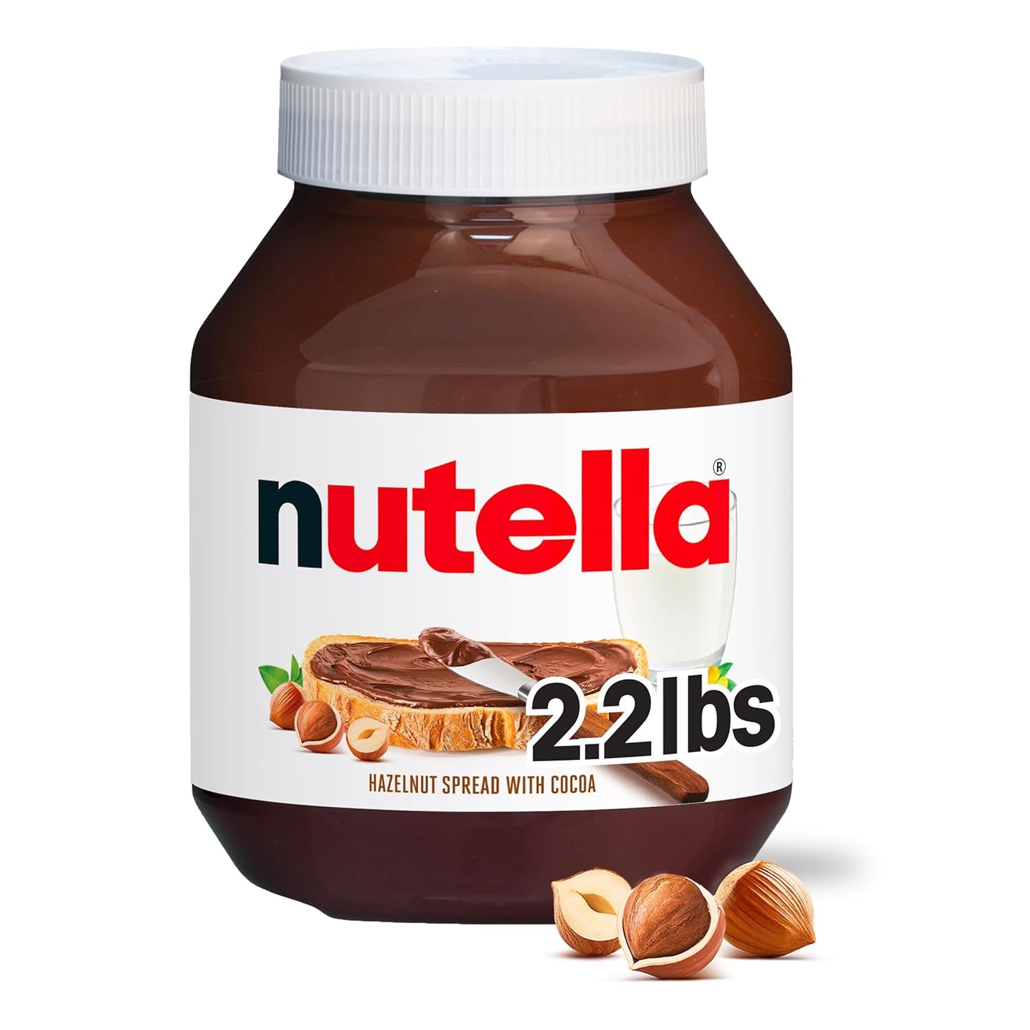 Nutella Hazelnut Spread with Cocoa for Breakfast, 35.3 Oz Jar