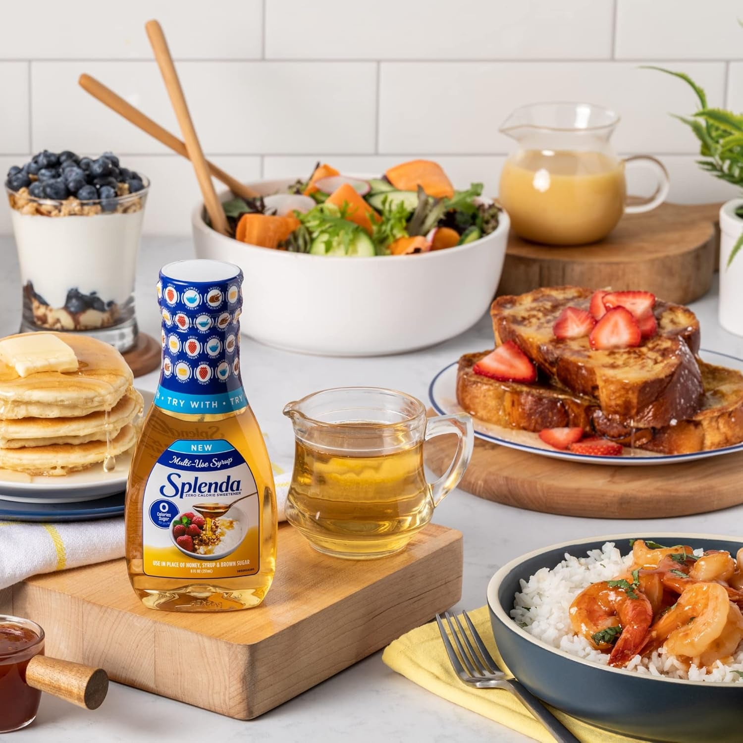 Splenda Multi-Use Allulose Syrup, Zero Calorie, Sugar Free Substitute for Maple Syrup, Honey, Agave and Brown Sugar, 8Oz Bottle