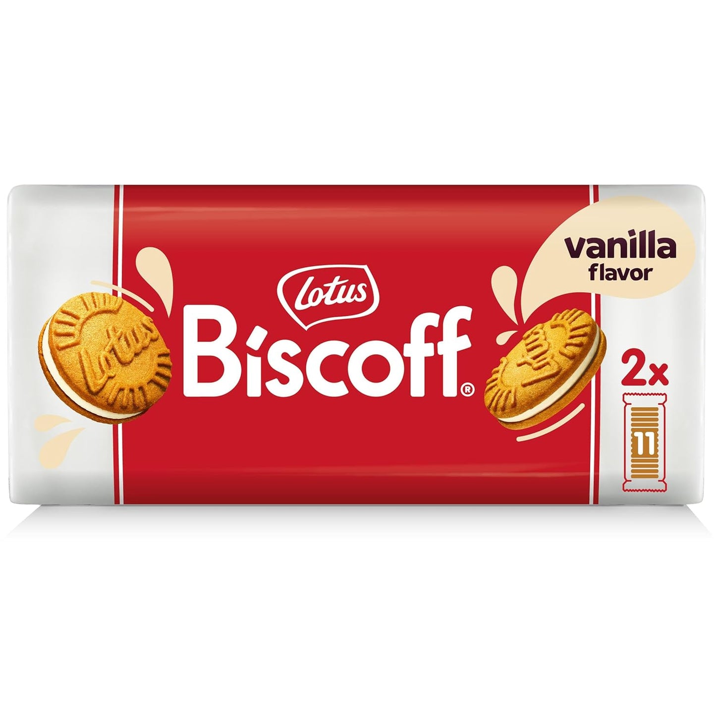 Lotus Biscoff Sandwich Cookies, Biscoff Cream, 22 Cookies per Pack, 7.76 Ounce