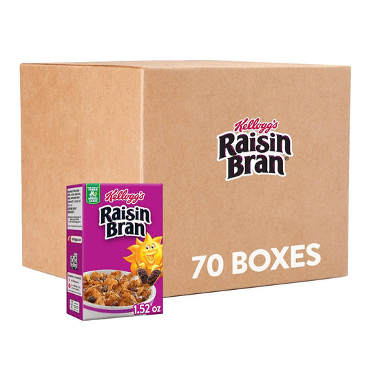 Kellogg's Original Raisin Bran Breakfast Cereal, 1.52 oz (70 Count) - Big Mart USA