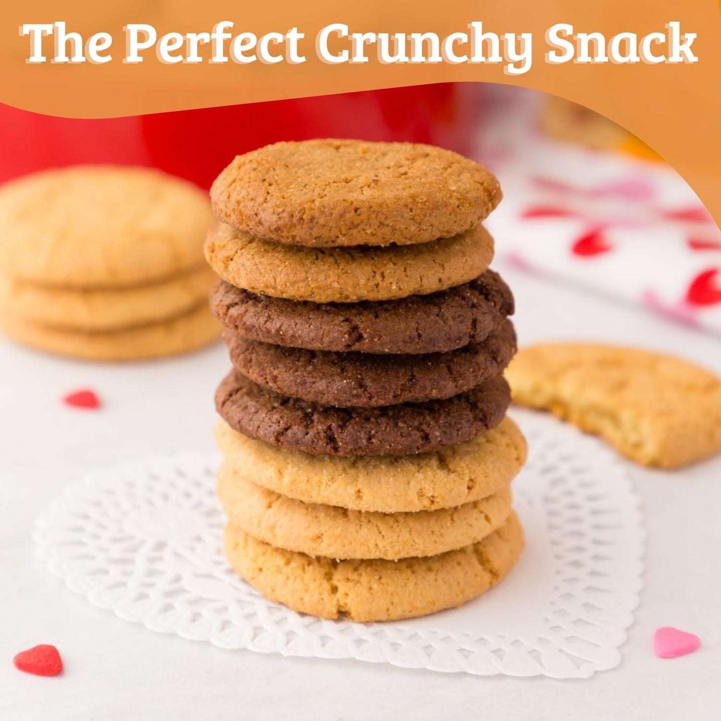 Mi-Del Ginger Snaps - Crunchy Ginger Cookies Made with Real Ginger - Swedish Ginger Snaps Cookies Old Fashioned - Non-Gmo Certified, 0G Trans Fat, Healthy Cookies (Pack of 8)