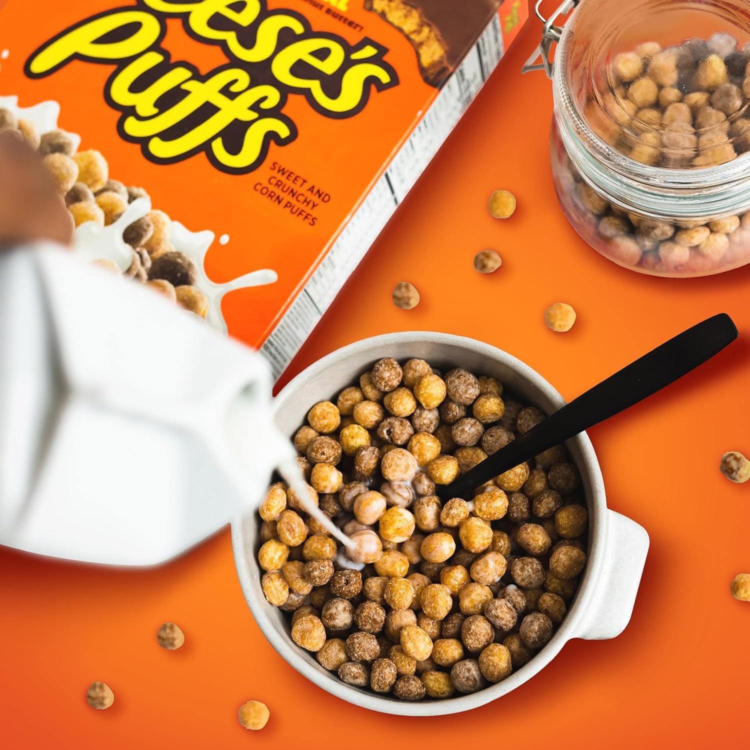 REESE'S PUFFS Breakfast Cereal, Chocolatey Peanut Butter Cereal, 11.5 Oz