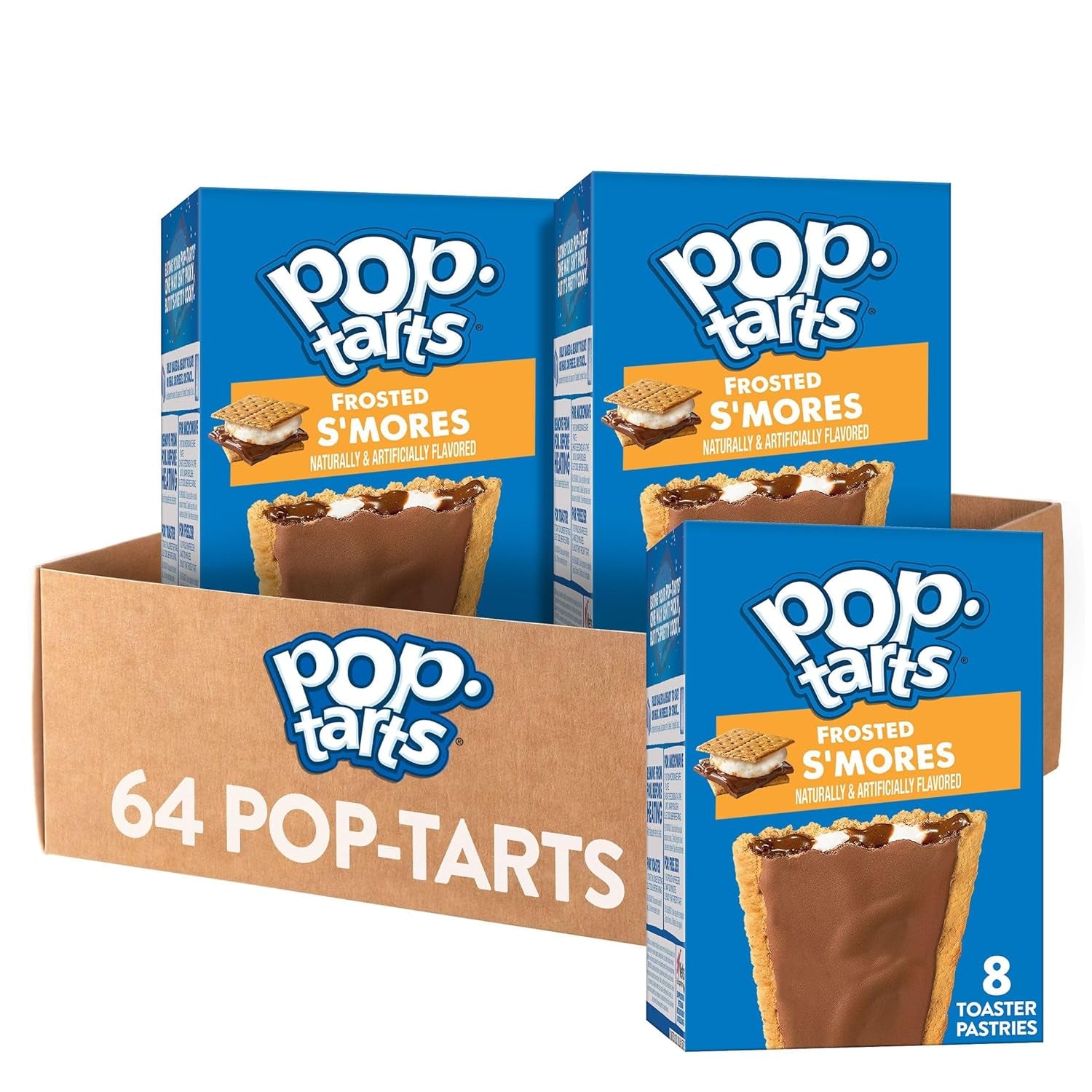 Pop-Tarts Toaster Pastries, Breakfast Foods, Kids Snacks, Frosted S'Mores (64 Count)