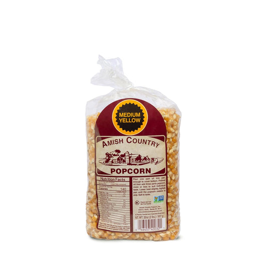 Amish Country Popcorn | 2 Lb Bag | Medium Yellow Popcorn Kernels | Old Fashioned, Non-Gmo and Gluten Free (Medium Yellow - 2 Lb Bag) - Big Mart USA