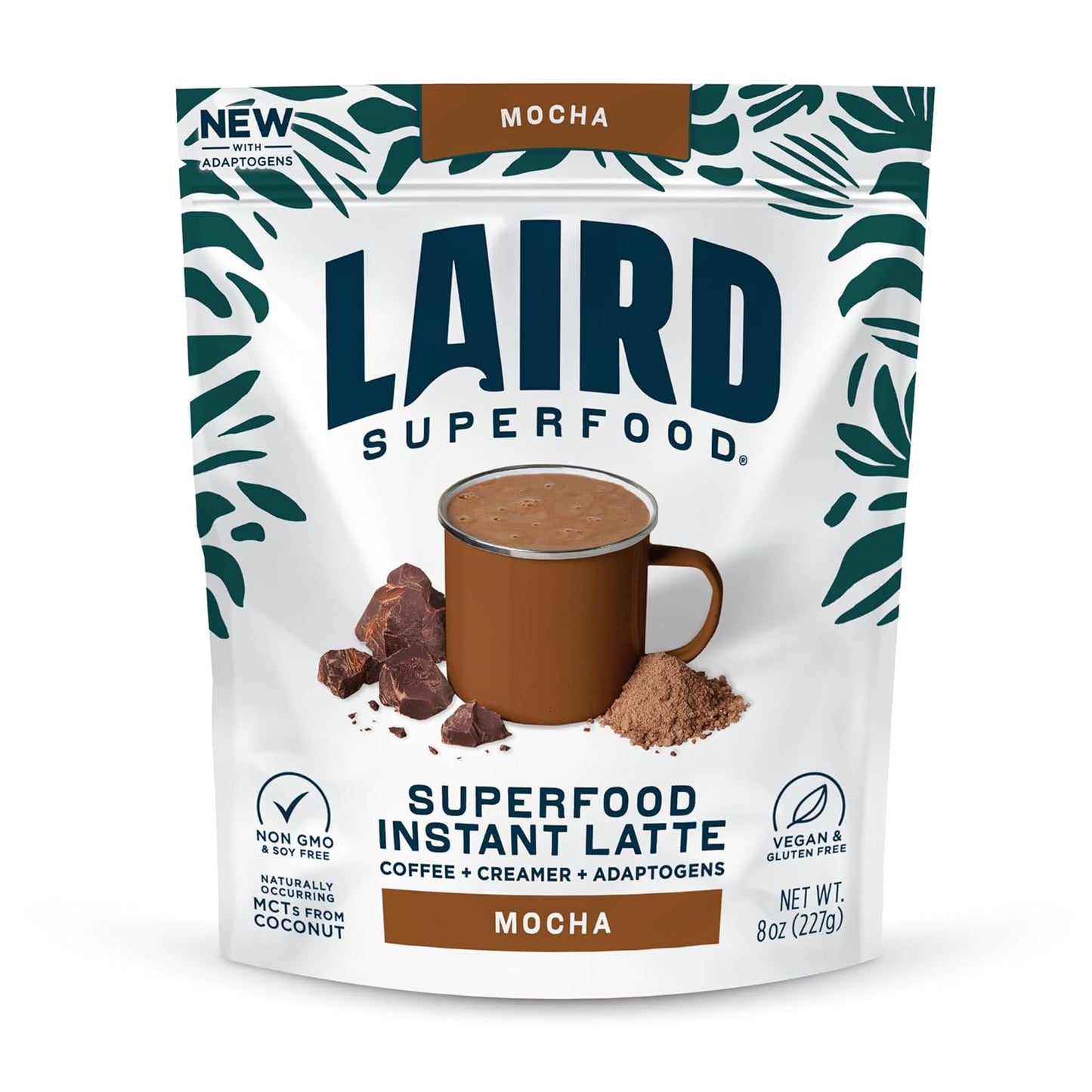 Laird Superfood Instant Latte Sweet & Creamy, Non-Dairy, Superfood Creamer, Gluten Free, Non-Gmo, Vegan, 15Pk Sachets