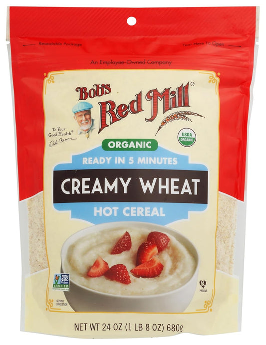 Bob's Red Mill Organic Creamy White Wheat Farina Hot Cereal, 24 Ounces - Big Mart USA