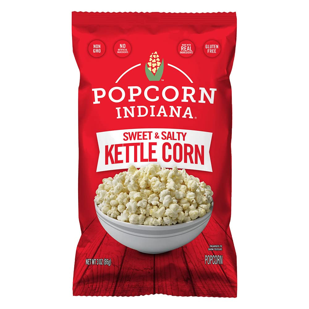 Popcorn Indiana Movie Theater Butter Popcorn (3 Oz Bags – 6 Pack) Pre-Popped Popcorn Made with Real Butter, Gluten Free, No Artificial Flavors, Perfect for Movie Nights or after School Snacks - Big Mart USA
