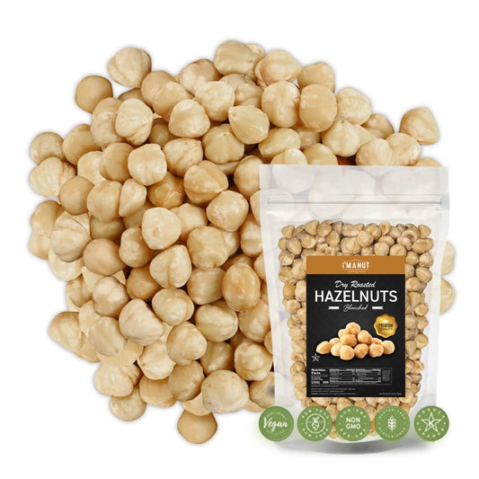 Premium Natural Toasted Hazelnuts, 16Oz (1 Lb) - Small Batch Roasted, Blanched, Non-Gmo, Batch-Tested Gluten & Peanut-Free, Vegan, Keto-Friendly, No Preservatives